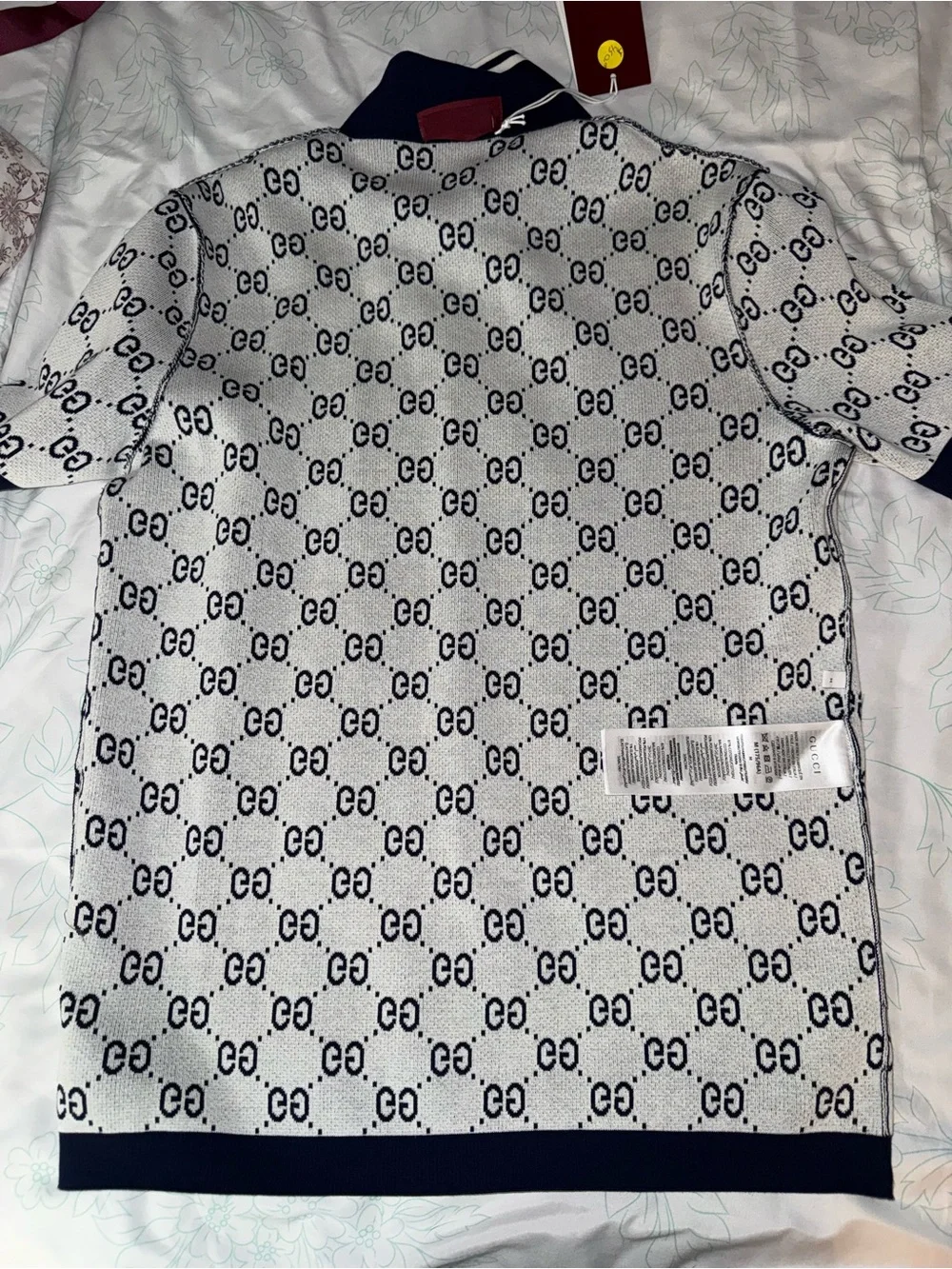 Gucci GG cotton knit jacquard polo shirt